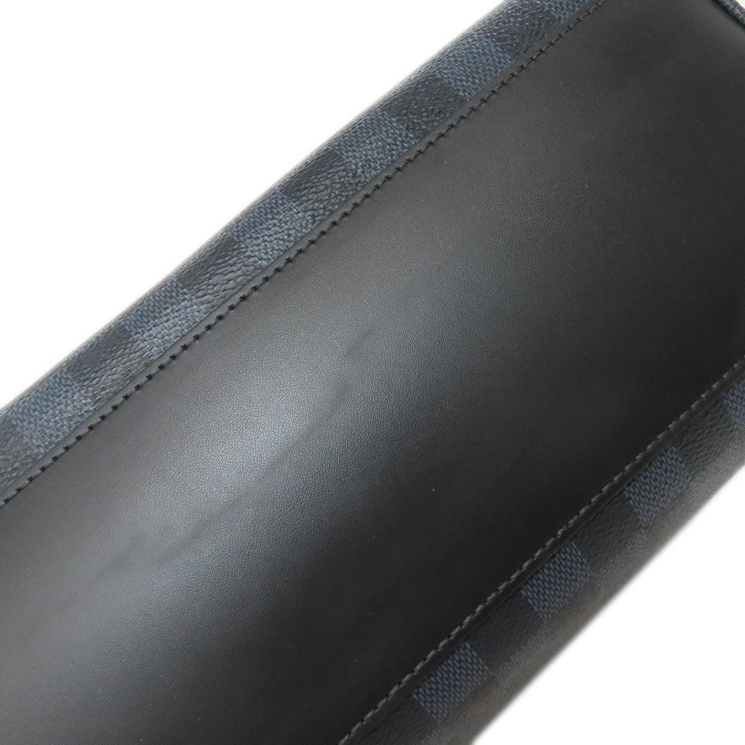 LOUIS VUITTON Tote Bag N41397 Damier canvas Navy Kava Voyajaj mens Used Authentic