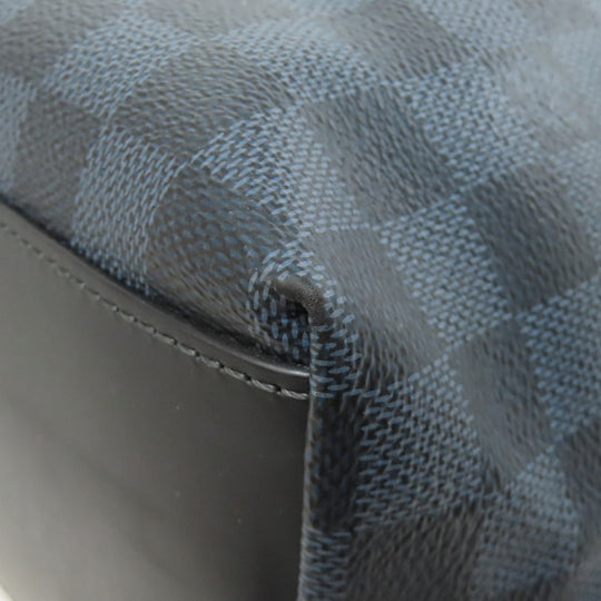 LOUIS VUITTON Tote Bag N41397 Damier canvas Navy Kava Voyajaj mens Used Authentic