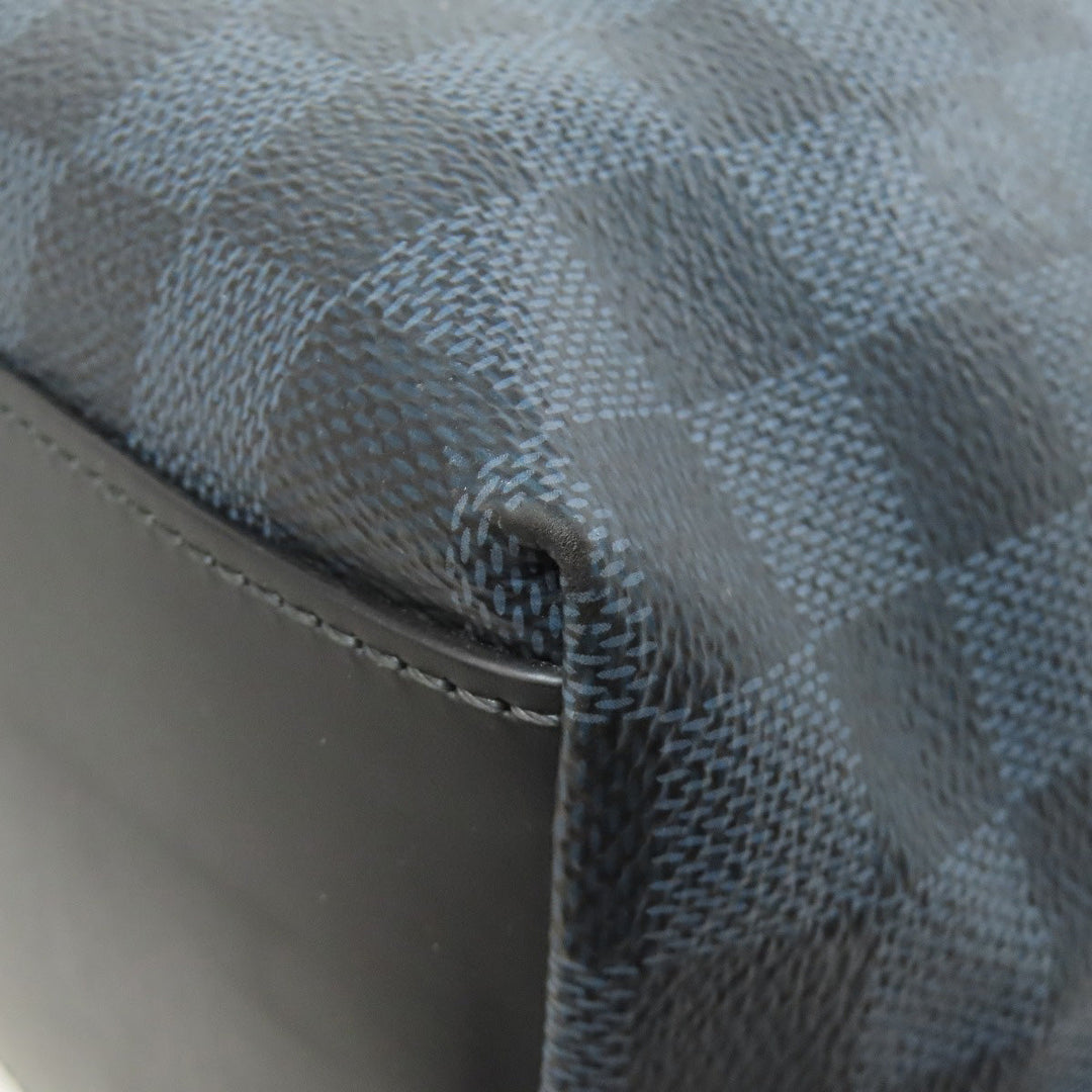 LOUIS VUITTON Tote Bag N41397 Damier canvas Navy Kava Voyajaj mens Used Authentic