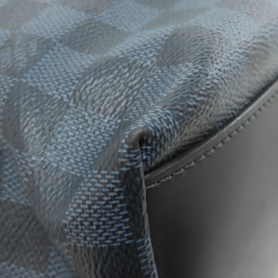 LOUIS VUITTON Tote Bag N41397 Damier canvas Navy Kava Voyajaj mens Used Authentic