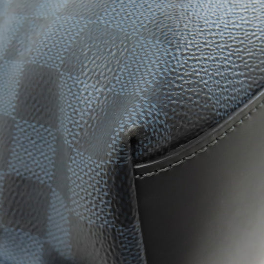 LOUIS VUITTON Tote Bag N41397 Damier canvas Navy Kava Voyajaj mens Used Authentic