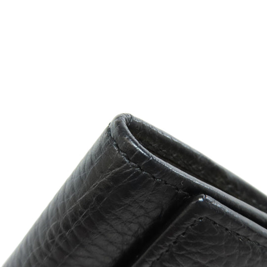 GUCCI Key case Key holder  456118 leather black Double G
