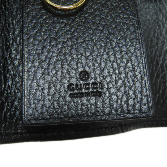 GUCCI Key case Key holder  456118 leather black Double G