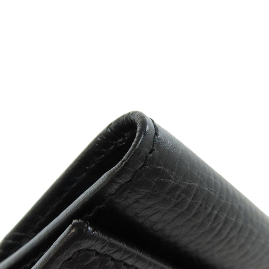 GUCCI Key case Key holder  456118 leather black Double G