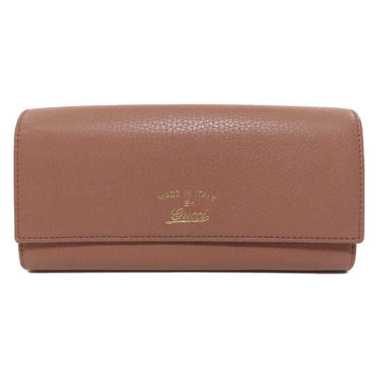 GUCCI Long Wallet Purse 376186 leather pink Swing Women Used Authentic