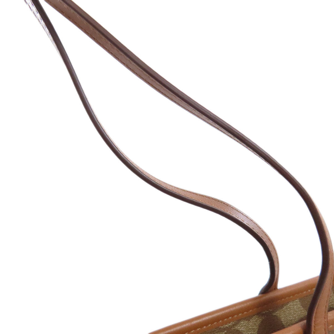 COACH Tote Bag F38405 PVC Brown Signature Women Used Authentic