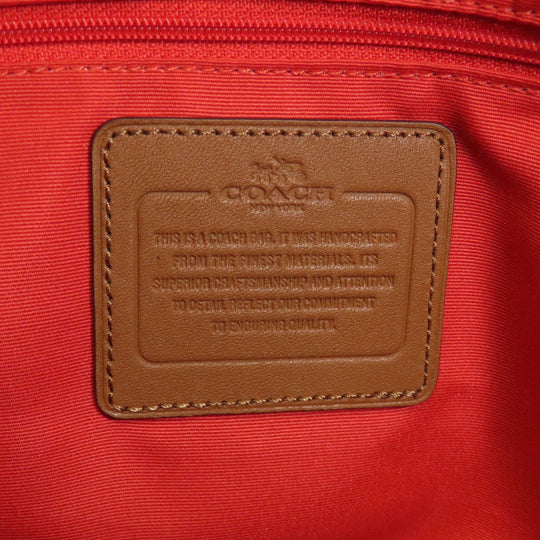 COACH Tote Bag F38405 PVC Brown Signature Women Used Authentic