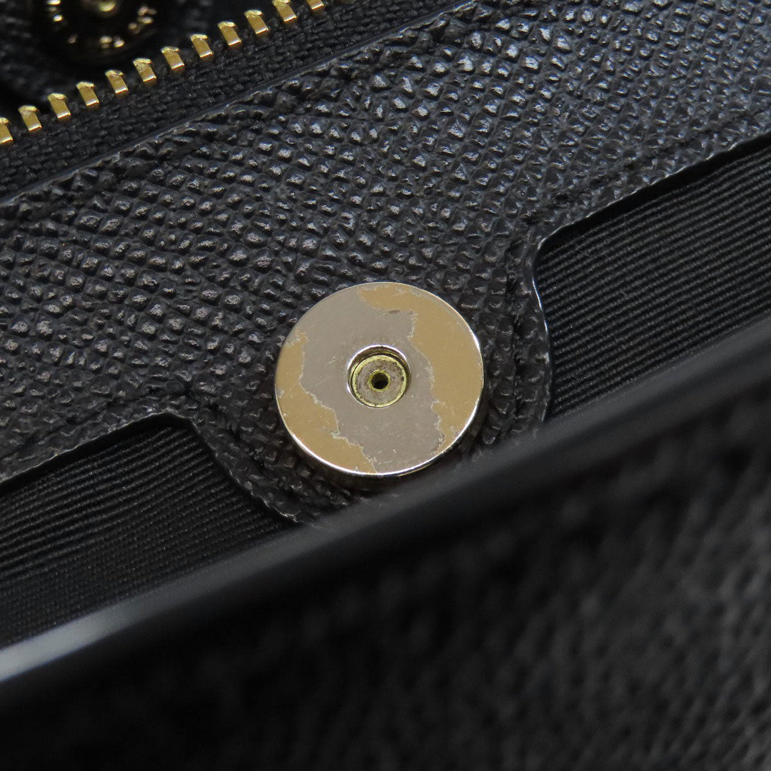 COACH Tote Bag F31474 leather black logo Women Used Authentic