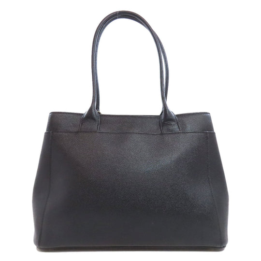 COACH Tote Bag F31474 leather black logo Women Used Authentic