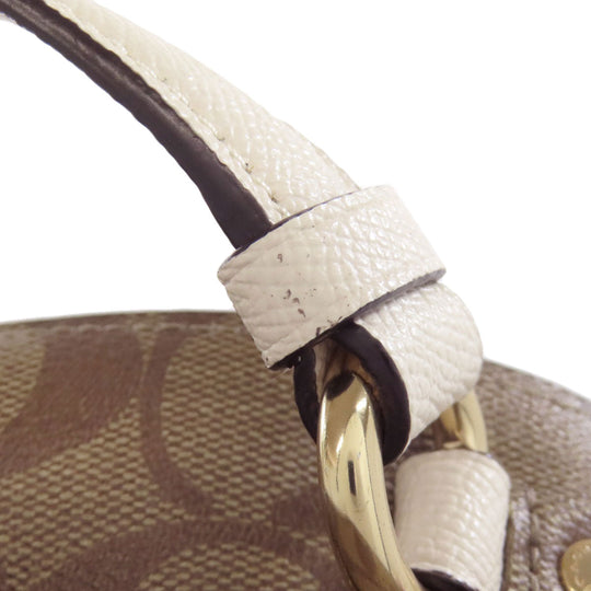 COACH Backpack F76622 Leather, PVC white Signature Women Used Authentic