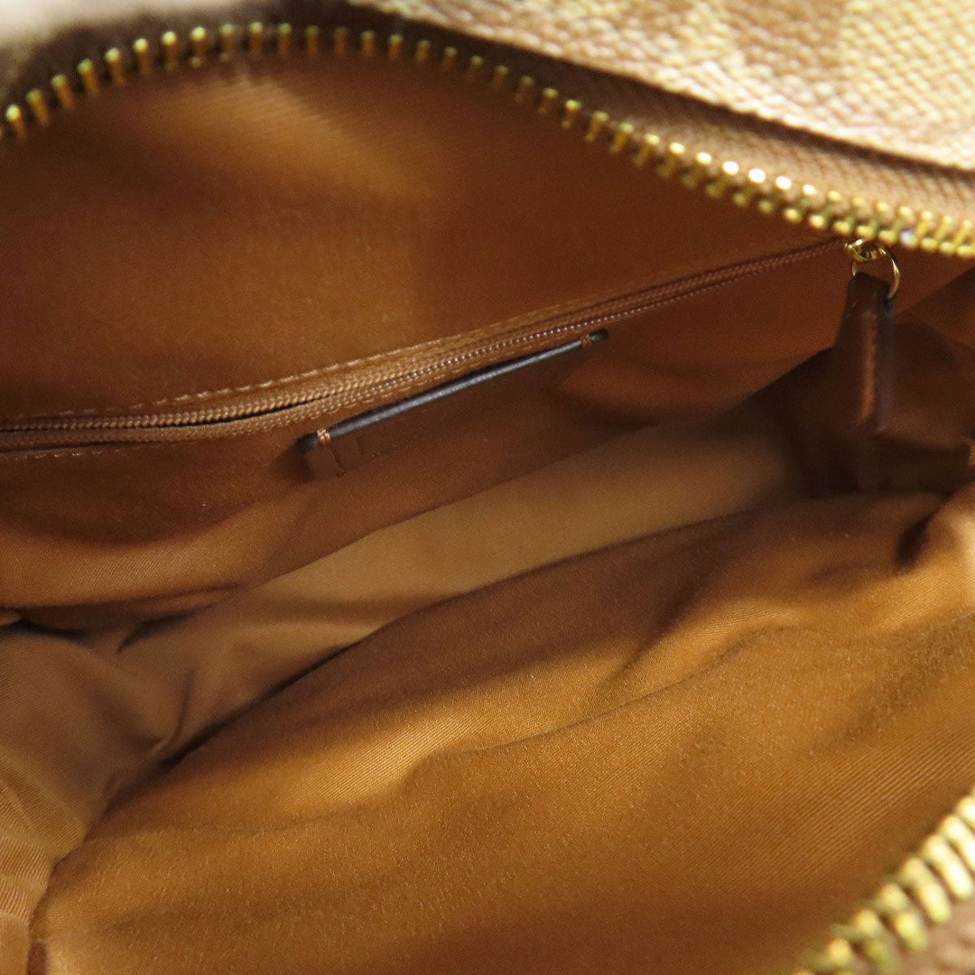 COACH Backpack F76622 Leather, PVC white Signature Women Used Authentic