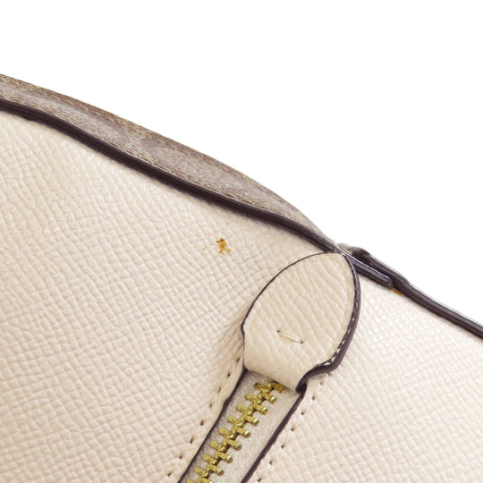 COACH Backpack F76622 Leather, PVC white Signature Women Used Authentic