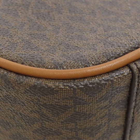MICHAEL KORS Shoulder Bag PVC Brown MK signature
