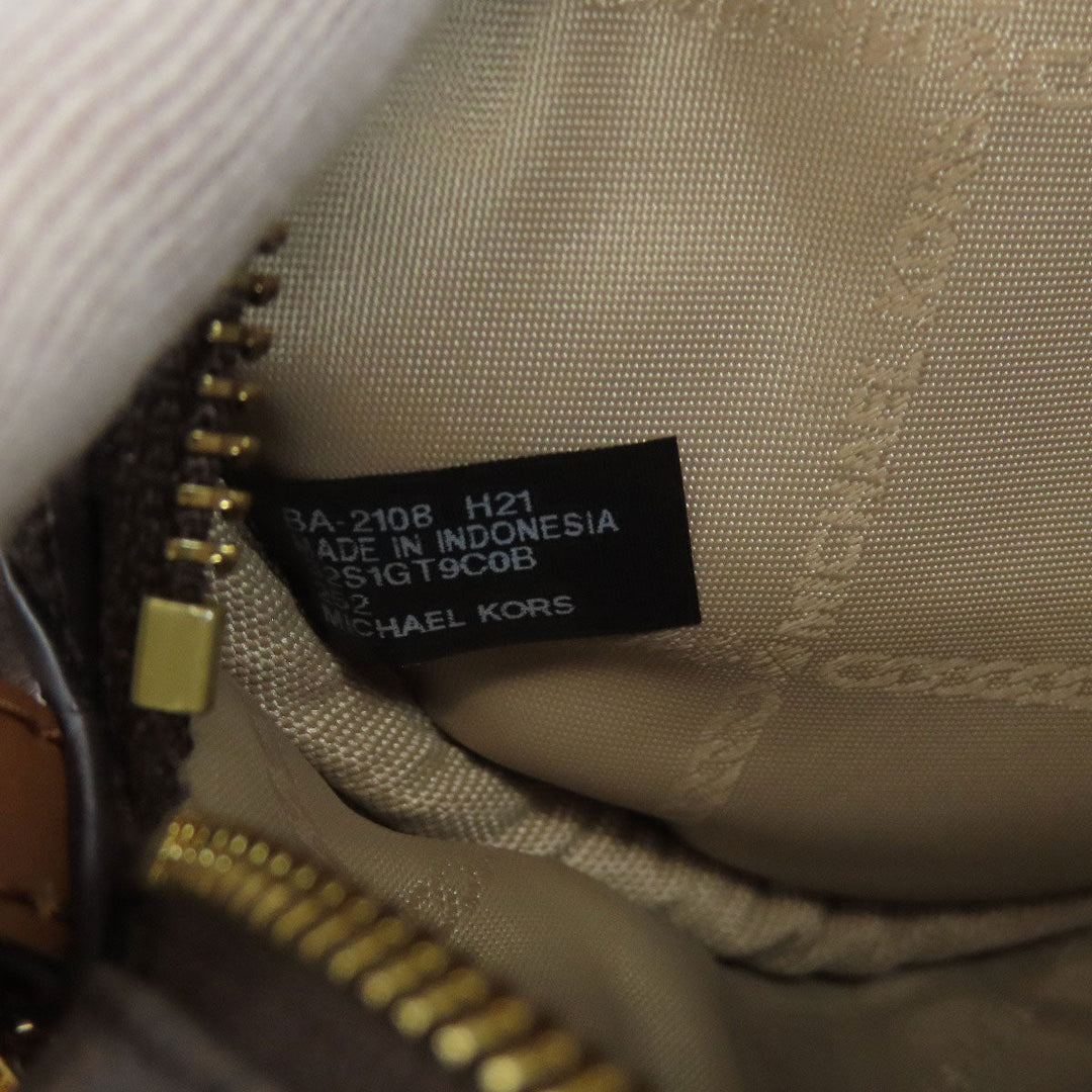 MICHAEL KORS Shoulder Bag PVC Brown MK signature