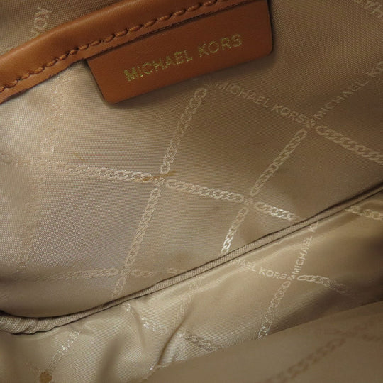 MICHAEL KORS Shoulder Bag PVC Brown MK signature