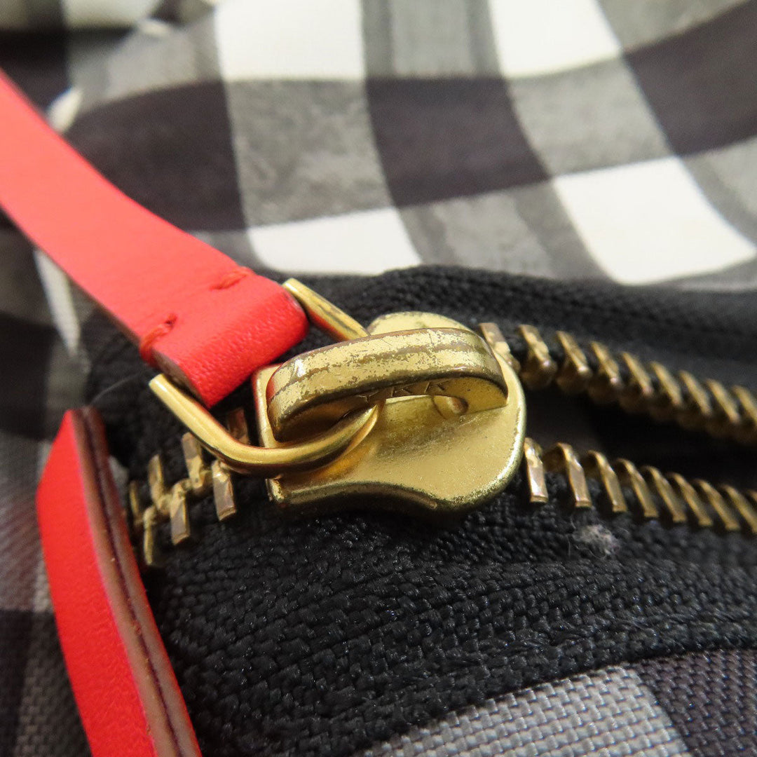 MARC BY MARC JACOBS Backpack Nylon black Check Pattern Women Used Authentic