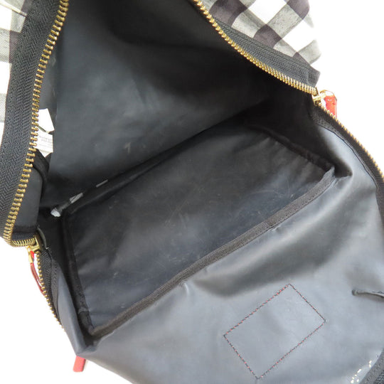 MARC BY MARC JACOBS Backpack Nylon black Check Pattern Women Used Authentic