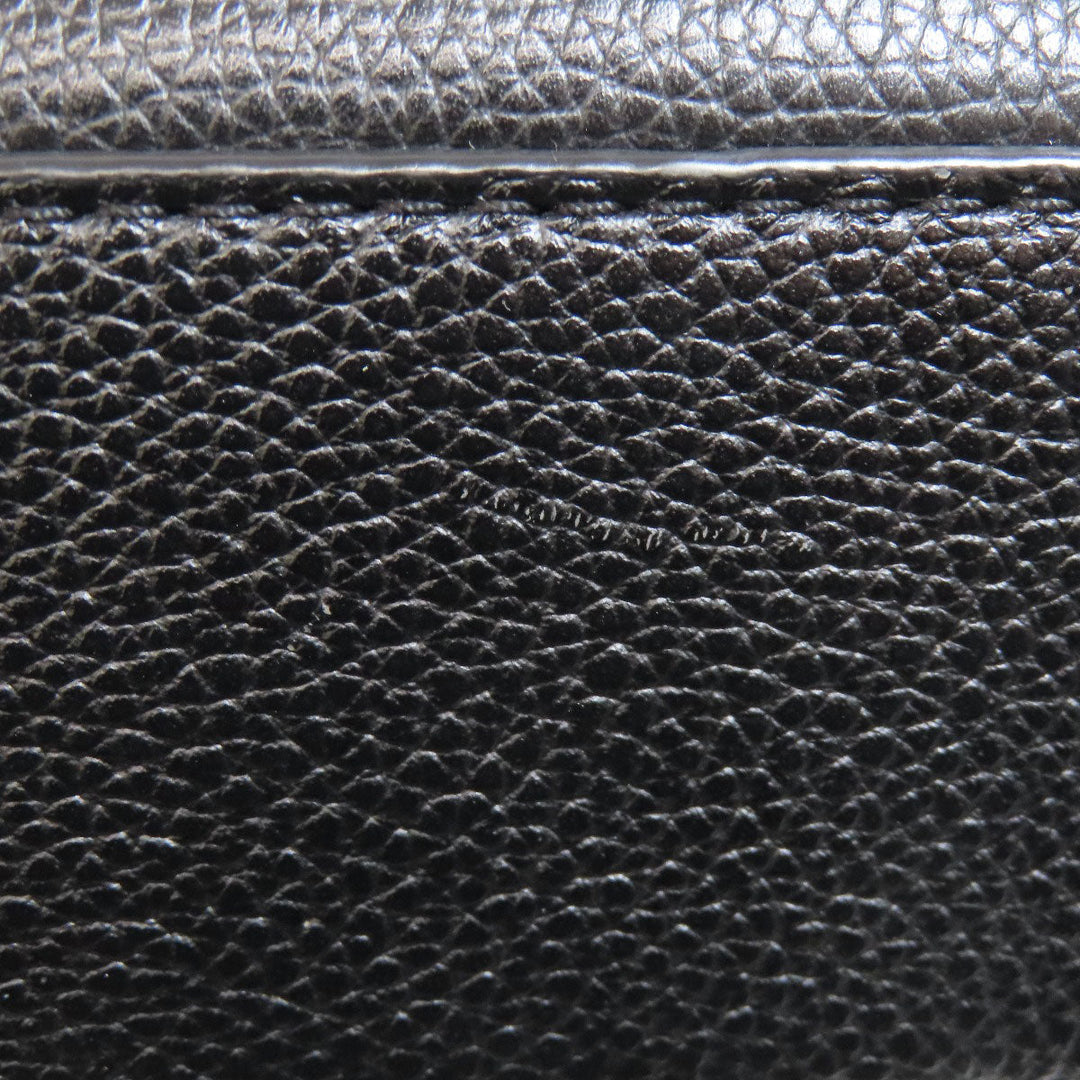 MICHAEL KORS Shoulder Bag leather black logo Women Used Authentic
