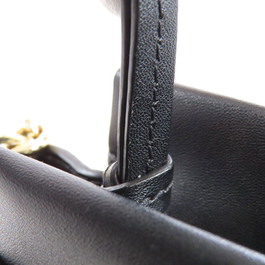 MICHAEL KORS Shoulder Bag leather black logo Women Used Authentic