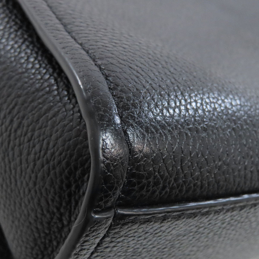 MICHAEL KORS Shoulder Bag leather black logo Women Used Authentic