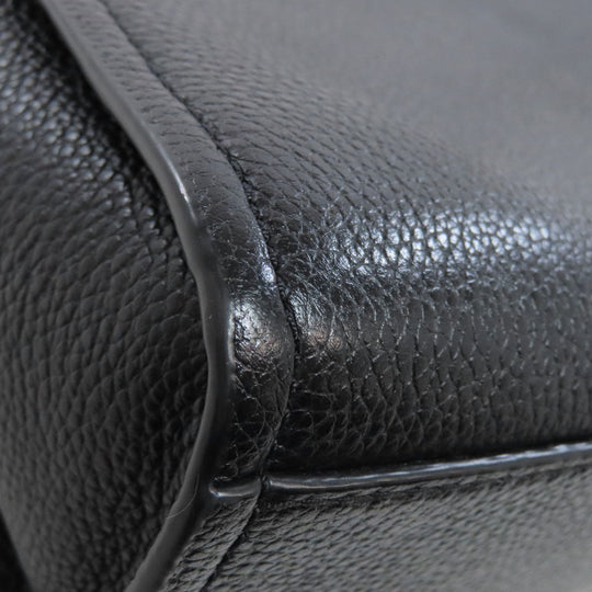 MICHAEL KORS Shoulder Bag leather black logo Women Used Authentic