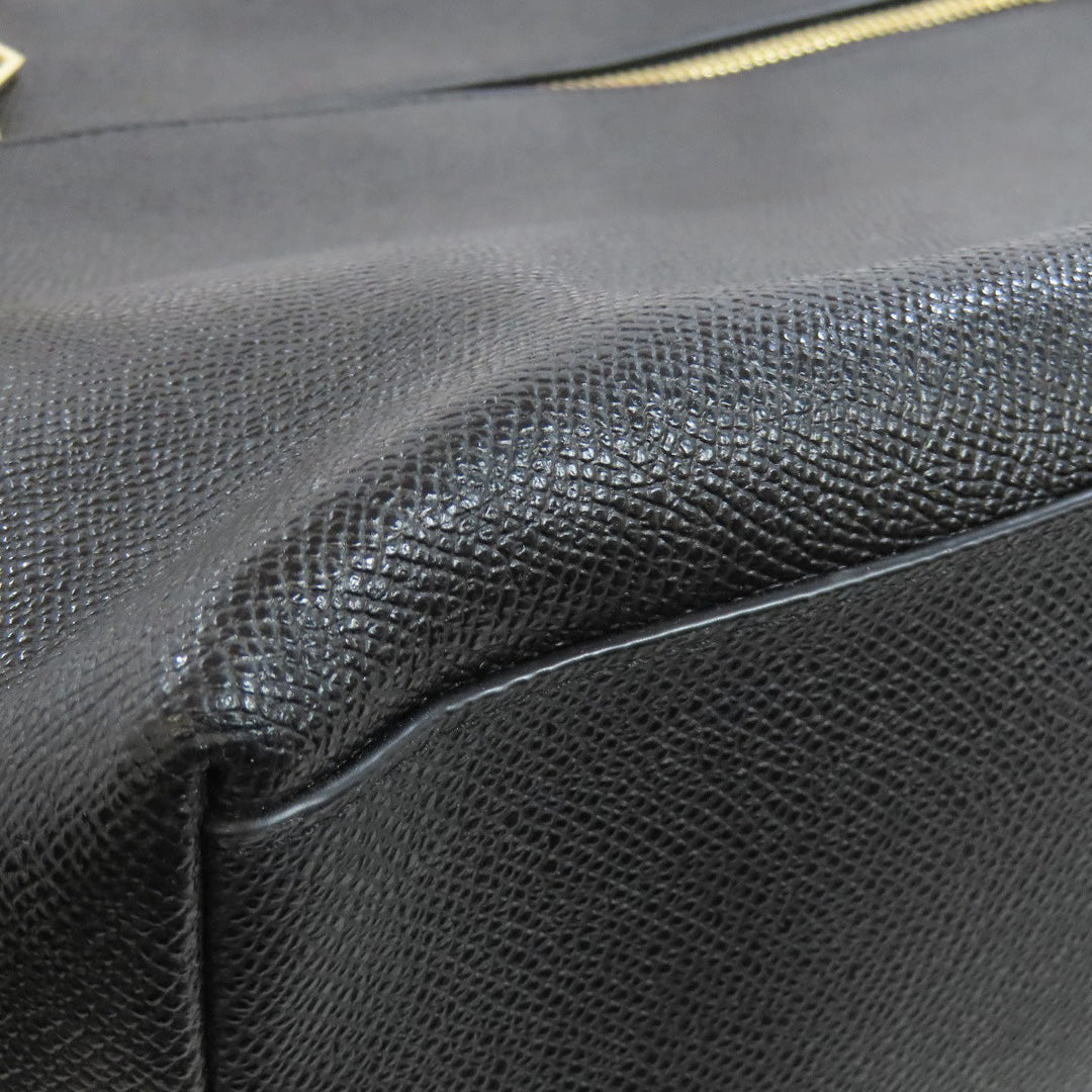 COACH Tote Bag F57789 leather black logo Women Used Authentic