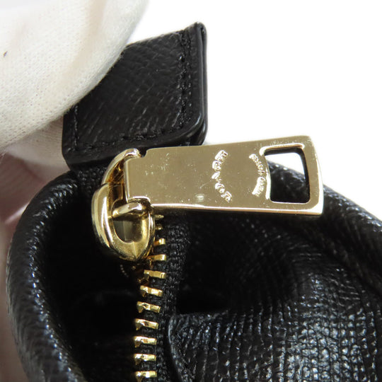 COACH Tote Bag F57789 leather black logo Women Used Authentic