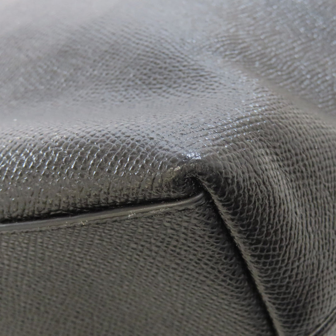 COACH Tote Bag F57789 leather black logo Women Used Authentic