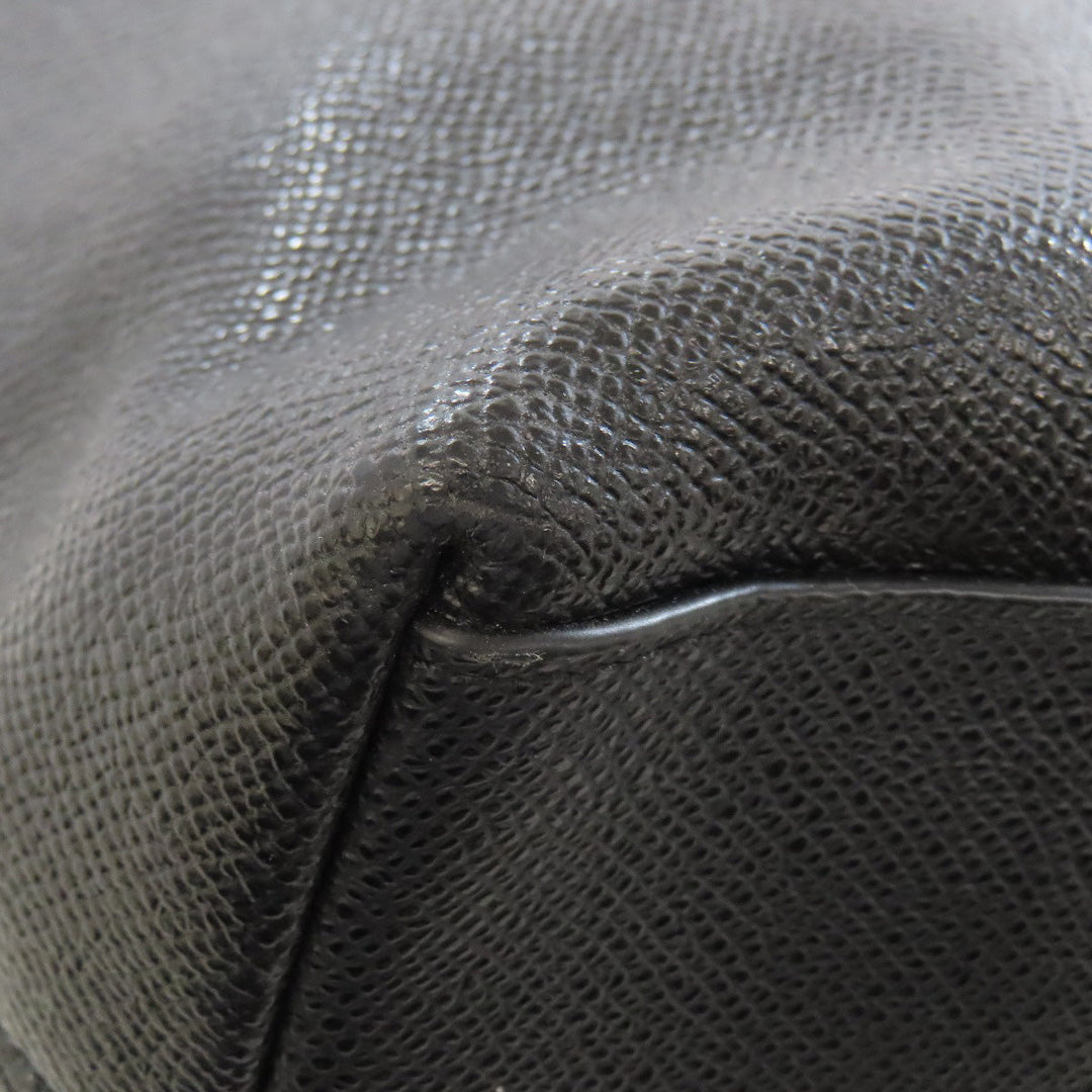 COACH Tote Bag F57789 leather black logo Women Used Authentic