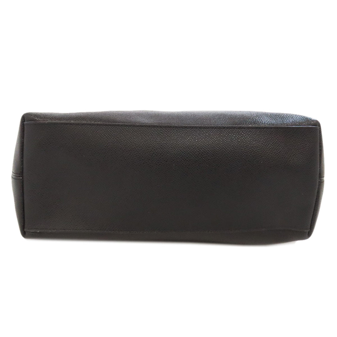 COACH Tote Bag F57789 leather black logo Women Used Authentic