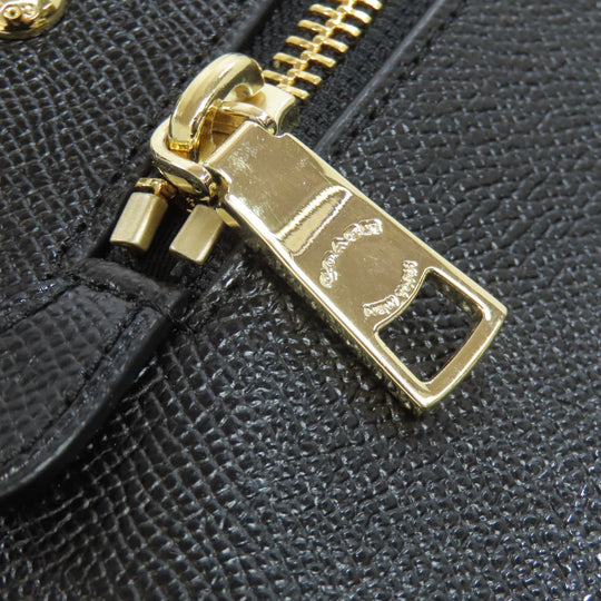 COACH Tote Bag F57789 leather black logo Women Used Authentic