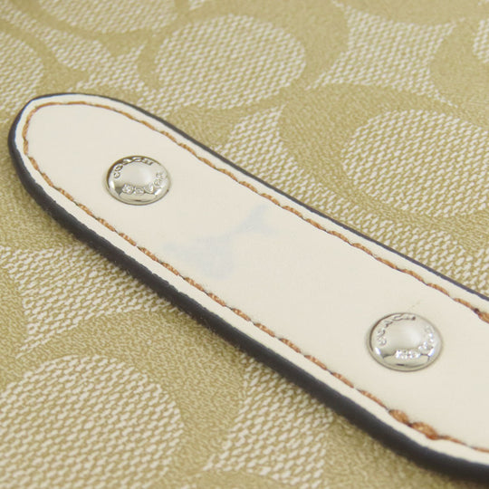 COACH Tote Bag F29358 PVC beige Mickey collaboration Disney Women Used Authentic