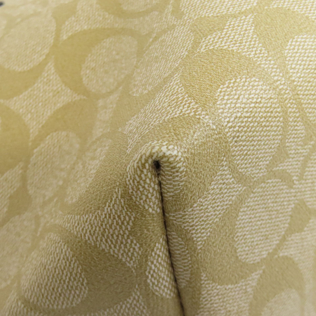 COACH Tote Bag F29358 PVC beige Mickey collaboration Disney Women Used Authentic