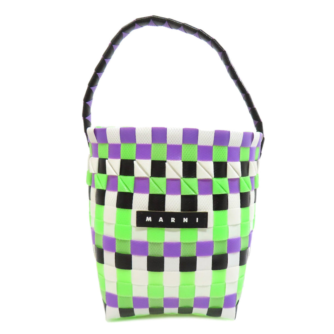 MARNI Handbag polypropylene purple Basket bag Women Used Authentic