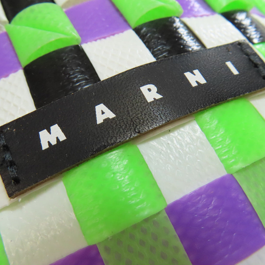 MARNI Handbag polypropylene purple Basket bag Women Used Authentic