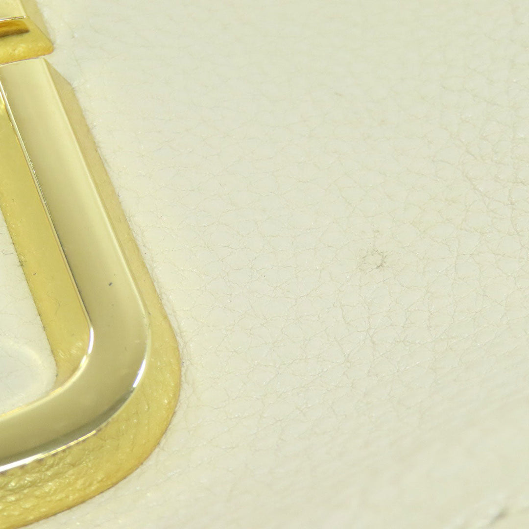 MARC JACOBS Shoulder Bag leather white Double J Women Used Authentic