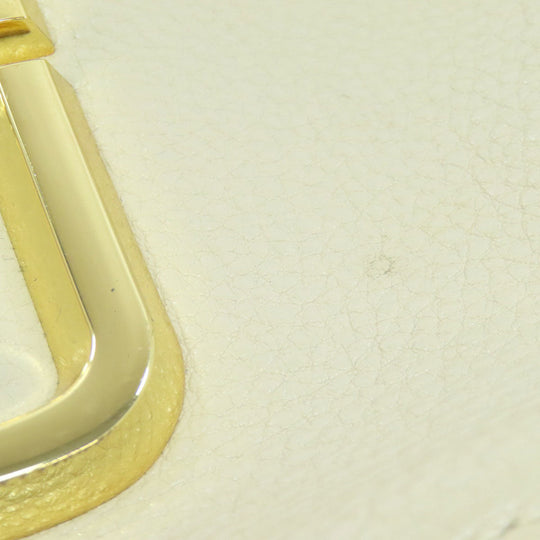 MARC JACOBS Shoulder Bag leather white Double J Women Used Authentic