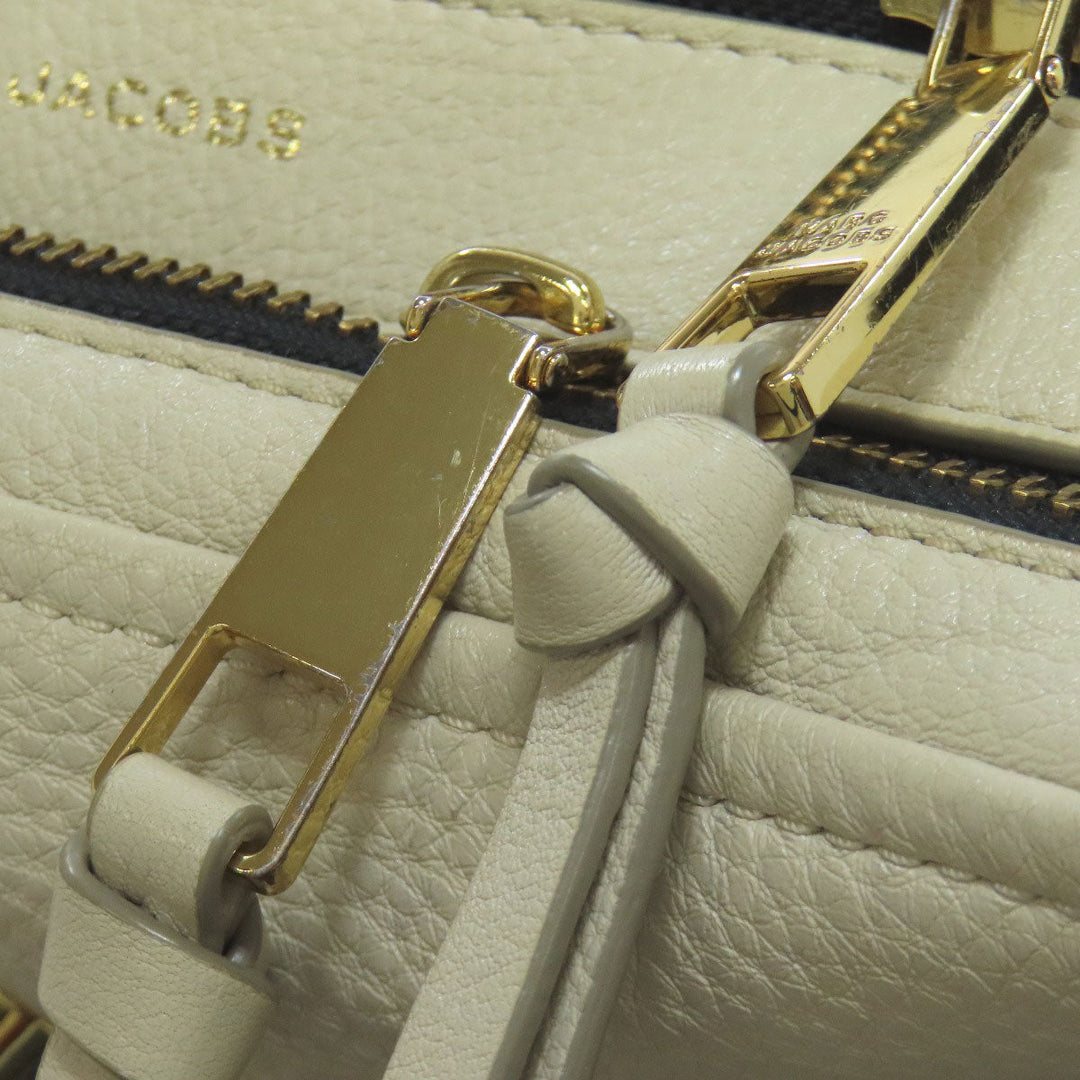 MARC JACOBS Shoulder Bag leather white Double J Women Used Authentic