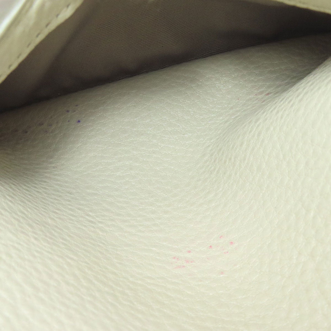 MARC JACOBS Shoulder Bag leather white Double J Women Used Authentic