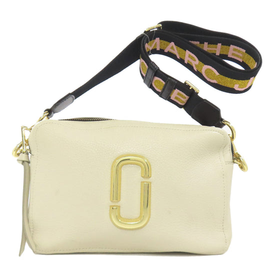 MARC JACOBS Shoulder Bag leather white Double J Women Used Authentic