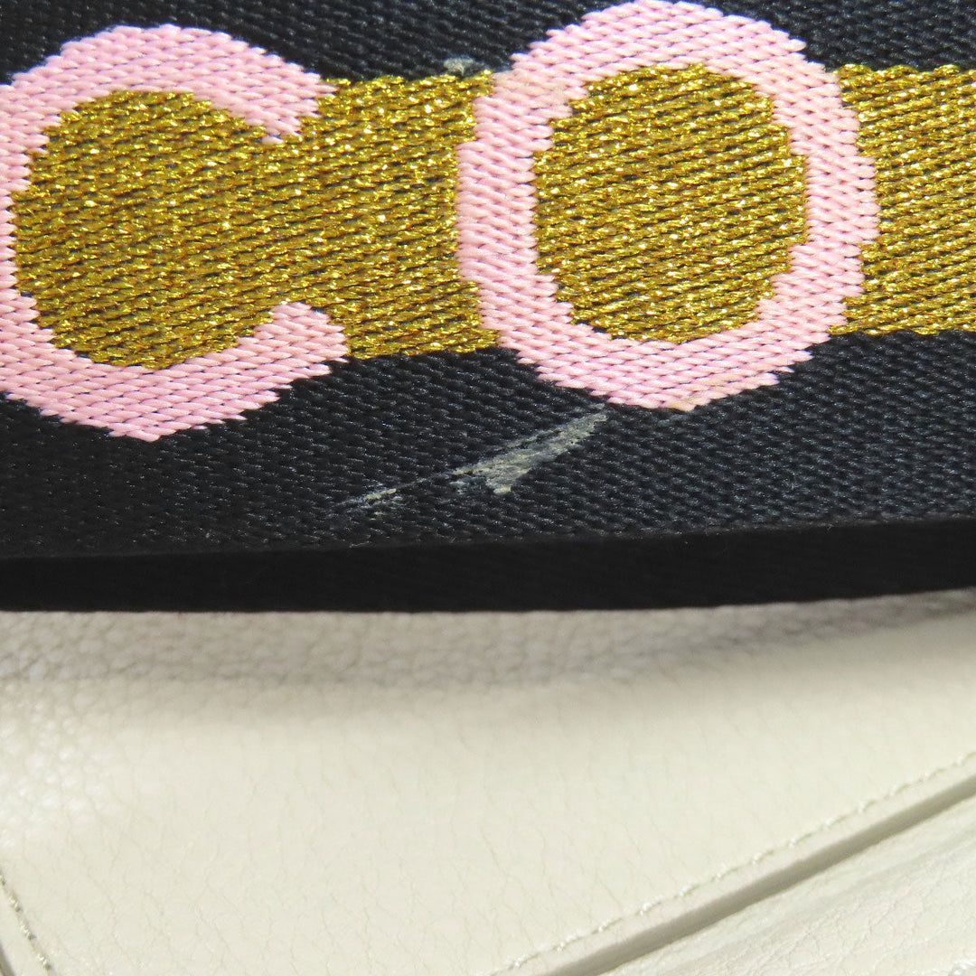 MARC JACOBS Shoulder Bag leather white Double J Women Used Authentic