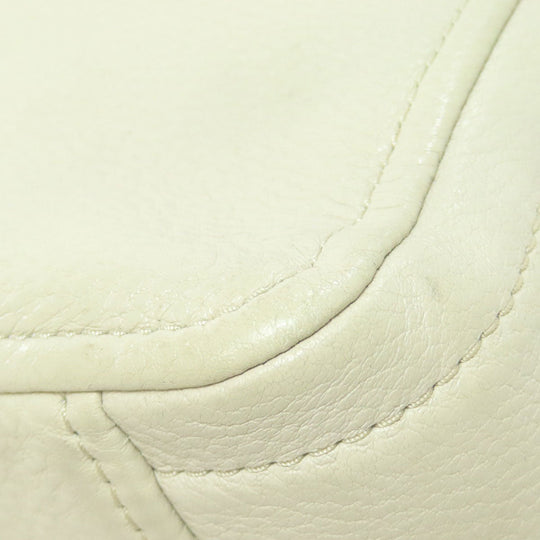 MARC JACOBS Shoulder Bag leather white Double J Women Used Authentic