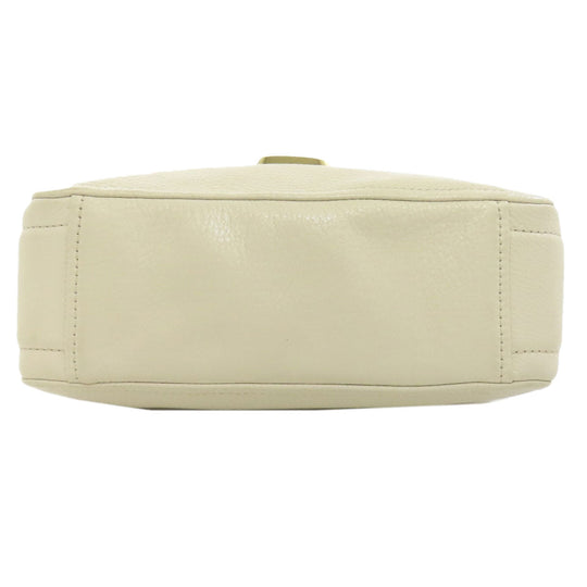 MARC JACOBS Shoulder Bag leather white Double J Women Used Authentic