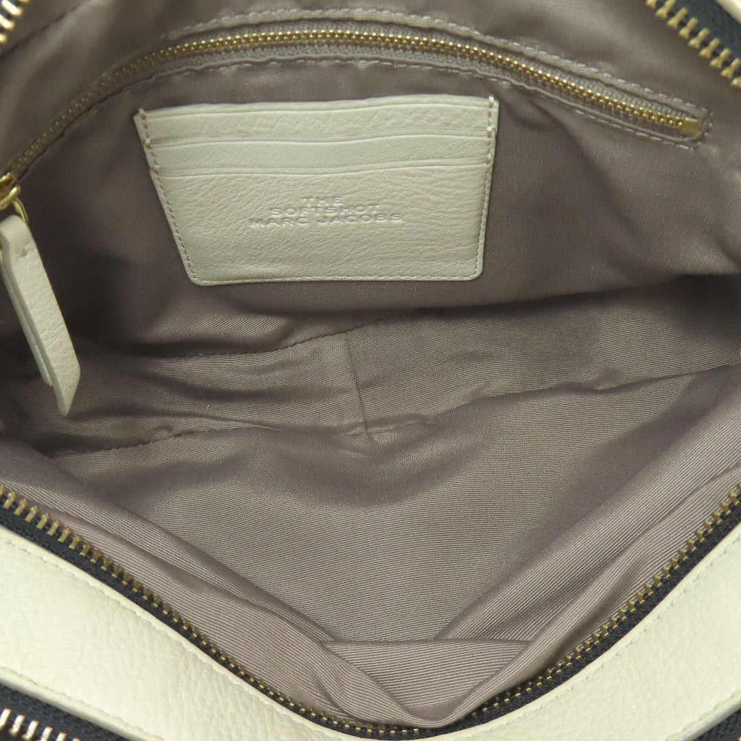 MARC JACOBS Shoulder Bag leather white Double J Women Used Authentic