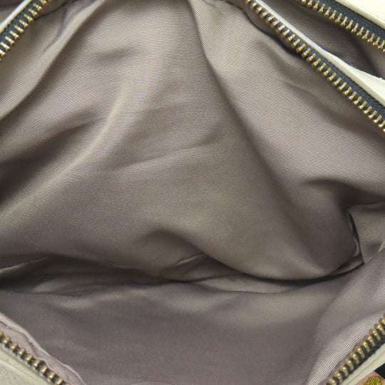 MARC JACOBS Shoulder Bag leather white Double J Women Used Authentic