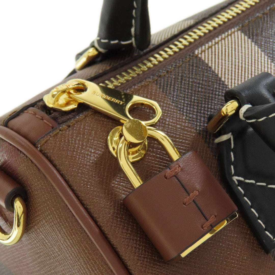 BURBERRY Handbag PVC Brown