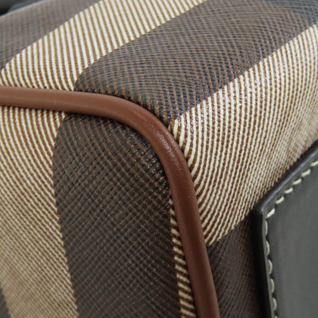 BURBERRY Handbag PVC Brown