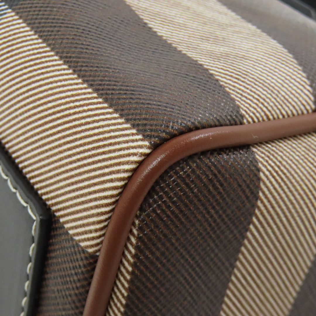 BURBERRY Handbag PVC Brown