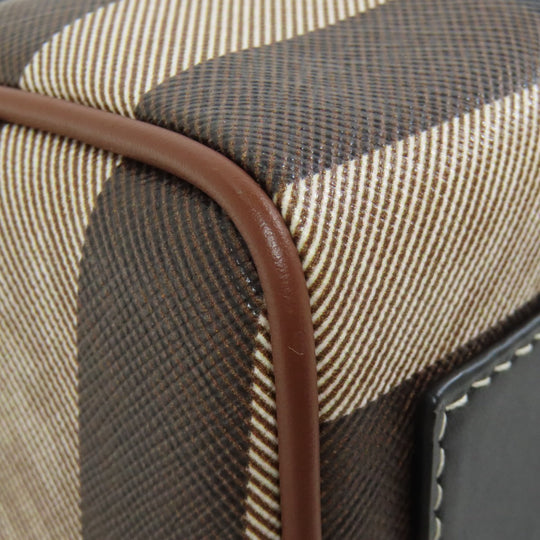 BURBERRY Handbag PVC Brown