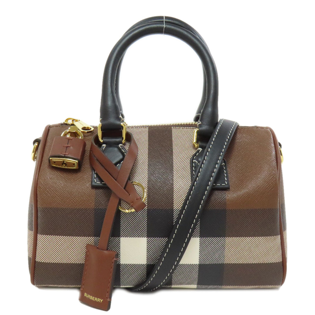 BURBERRY Handbag PVC Brown